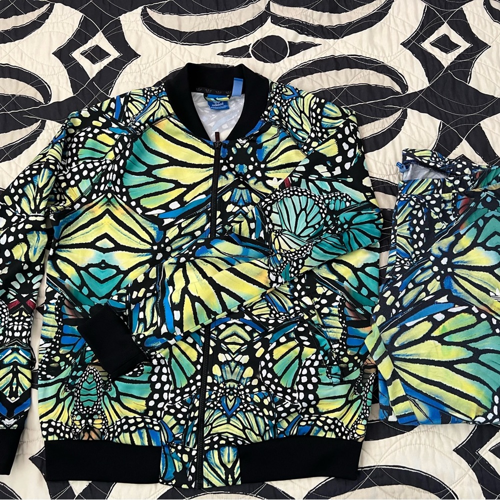 Rare! Adidas Butterfly Bomber Jacket Set